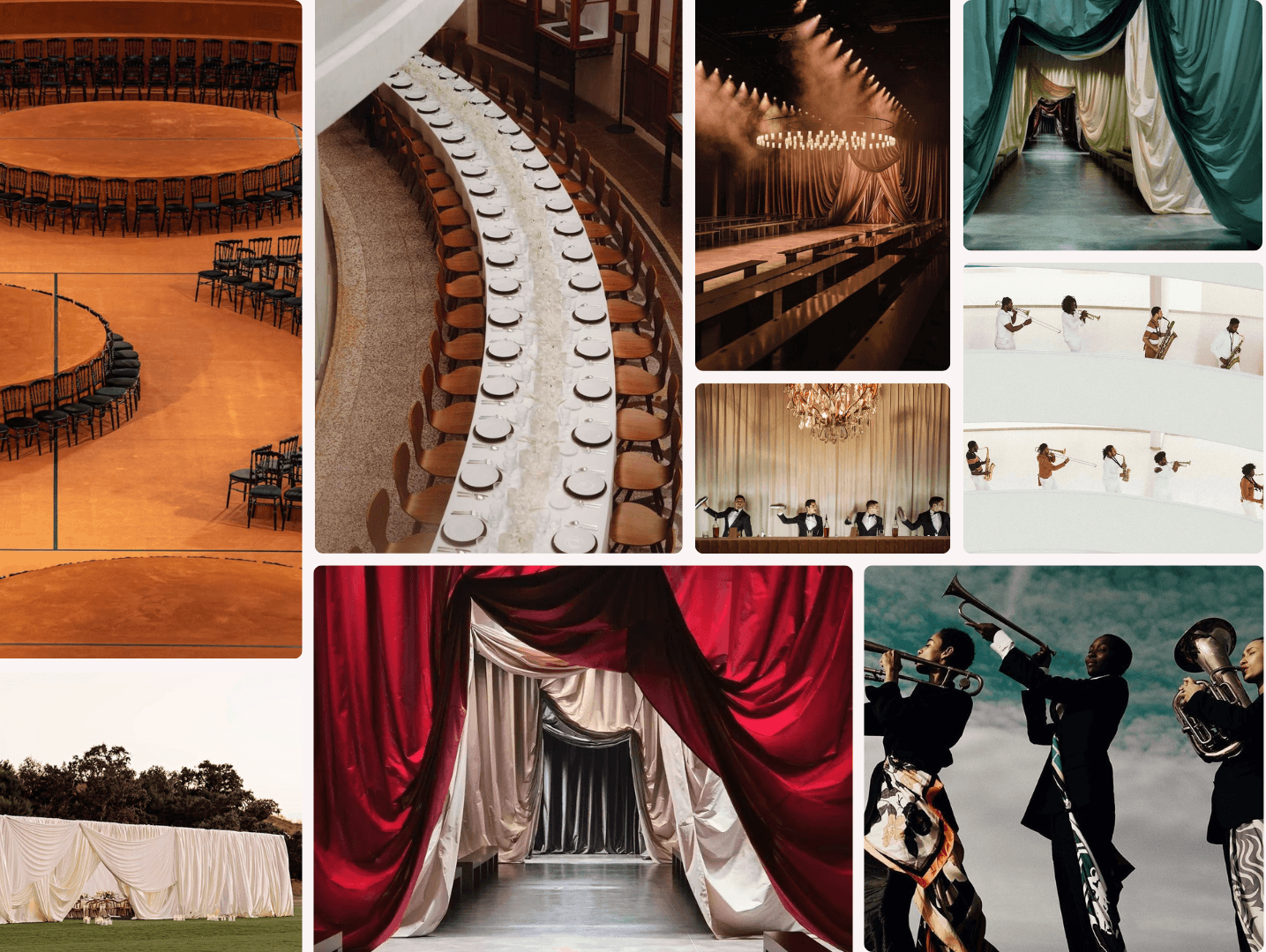 Event mood board collage